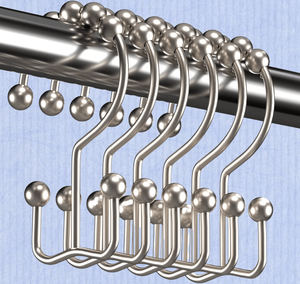 Crochets de <span class=keywords><strong>rideau</strong></span> de douche en acier inoxydable classiques modernes avec anneaux de salle de bain résistants à la rouille pour la cuisine Matériau PC - Product Image 4