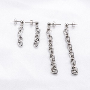 Boucles d'oreilles pendantes longues en acier inoxydable style punk cool pour femme, couleur or, avec pendentif, accessoires de bijoux pour piercing d'oreille - Product Image 5