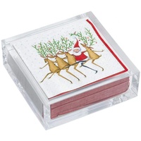 Plateau en acrylique transparent pour comptoir de cuisine, 6x6 pouces, porte-serviettes à cocktail en lucite