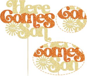 1 Pieza, Adorno para Pastel <span class=keywords><strong>de</strong></span> Baby Shower con la Frase 'Aquí Viene el <span class=keywords><strong>Hijo</strong></span>', Decoraciones Brillantes para Pastel <span class=keywords><strong>de</strong></span> Baby Shower con Temática <span class=keywords><strong>de</strong></span> Sol, Artículos para Fiestas <span class=keywords><strong>de</strong></span> <span class=keywords><strong>Cumpleaños</strong></span> - Product Image 3