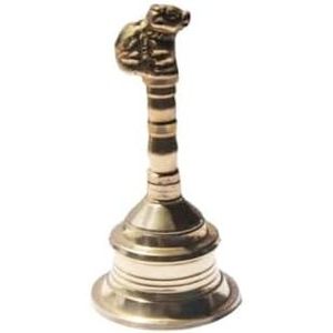 PARIJAT HANDICRAFT 4 pulgadas latón indio de mano Ghanti colorido decorativo Jingle Bell Navidad Diwali hogar 4,6 onzas - Product Image 3