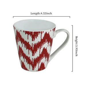 Juego de Vajilla de Porcelana de 18 Piezas OEM, Color <span class=keywords><strong>Coral</strong></span> Rojo y Cerámica Blanca con Diseño de Plantas, para Uso Doméstico y en Restaurantes - Product Image 5