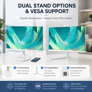 คอมพิวเตอร์ออลอินวัน ขนาด 22 24 นิ้ว FHD 1920x1080 คอมพิวเตอร์ตั้งโต๊ะ Intel Core I3 I5 I7 DDR4 SSD บลูทูธ WiFi สำหรับใช้ในบ้านและสำนักงาน - Product Image 2