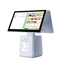 Caisse enregistreuse tout-en-un tactile à double écran H02 GMS Google Play Android/Windows 15,6 pouces pour les applications de point de vente
