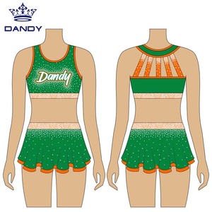 Wholesale Comfortable Compression <strong>Cheerleading</strong> Bras and Shorts <strong>Cheerleading</strong> Practice Sets With Shiny Rhinestones - Product Image 5