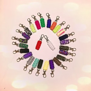 Handmade Paracord Keychain 7.5Cm Round Zinc Alloy Carabiner Fashion <b>Key</b> <b>Ring</b> For <b>Bag</b> Backpack Accessories Colorful - Product Image 1