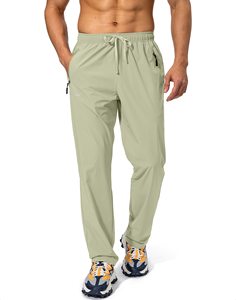 Pantalon d'entraînement athlétique à taille élastique léger à séchage rapide pour hommes, pantalon de randonnée, de <span class=keywords><strong>jogging</strong></span>, de course à glissière avec poches zippées avec logo personnalisé - Product Image 2
