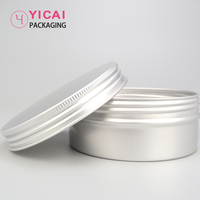 Pot en Aluminium pour baume à lèvres 5g, 50g, 300g, 500g, 1000g, boîte de récipient en étain rond, pot cosmétique transparent avec couvercle, Logo personnalisé et impression