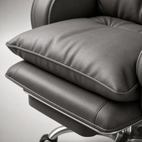 Chaise de bureau exécutive personnalisée en couleur, directement de l'usine, ergonomique, inclinable, en cuir PU, avec repose-pieds