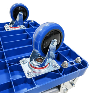 Carro de plataforma plana de servicio pesado Almacén Tire Logística Transporte Plataforma plegable Camión Carros de mano Carros con barandillas - Product Image 6