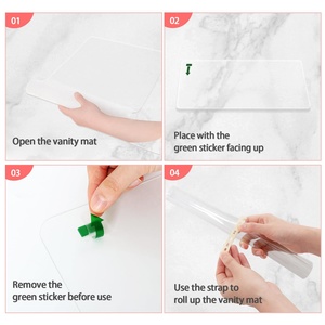 Silicone Makeup <b>Mat</b> 15.7" X 11.8" Heat Resistant Clear Desk Protector <b>Mat</b> Easy Clean Water Portable for Traveling Makeup - Product Image 5