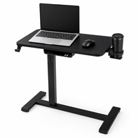Bureau d'ordinateur portable électrique réglable en hauteur AOR, pivotant à 360 degrés, pliable, en métal, avec support pour tasse, vente en gros d'usine