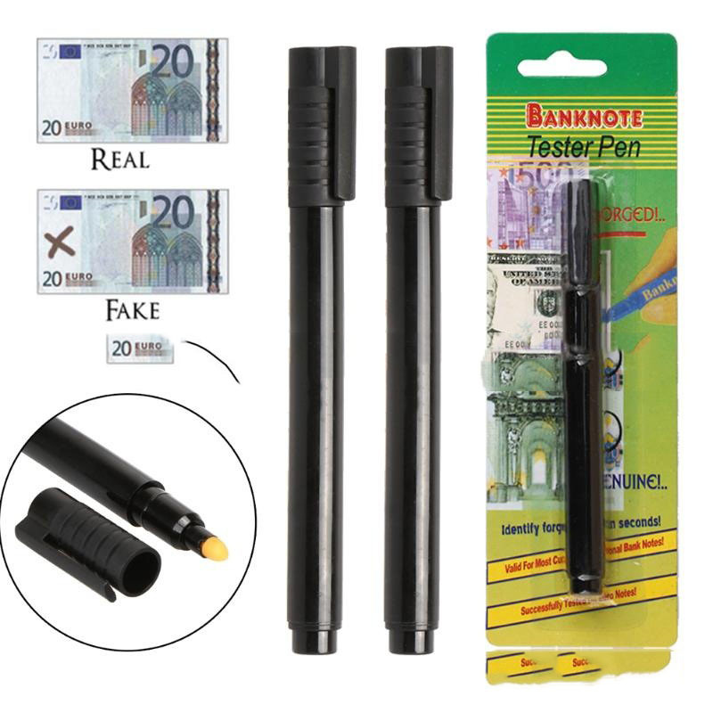 Lot De 3 Stylos Détecteurs De Faux Billets - Vérification Euros, Dollars, Livres - Simple Et Rapide - 14,2 Cm