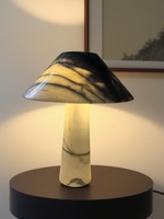 Nouvelle lampe de table en marbre naturel de style Wabi-Sabi vintage sans abat-jour pour salon, chambre à coucher, bureau