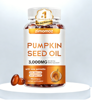 Capsules de Gélules d'Huile de Graines de Citrouille et de Palmier Nain OEM – Compléments Alimentaires à Base de Plantes pour Adultes, Antioxydant, Santé de la Prostate, Soutien Urinaire Quotidien (2 gélules)