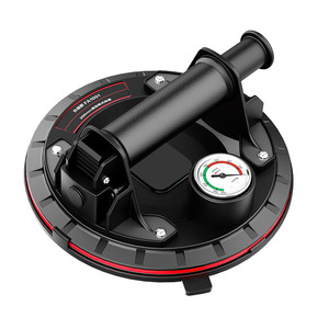 John Tools Pompe à vide de 8 pouces à <span class=keywords><strong>ventouse</strong></span> pour carreaux de verre à main robuste avec poignée en ABS et manomètre Étui gratuit - Product Image 1