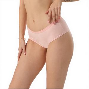 Braguitas tipo boyshort de algodón teñido para mujer al por mayor, transpirables, delgadas, de talle bajo, con logo, tallas grandes, en stock. - Product Image 4