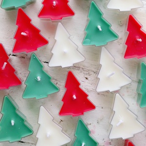 Bougie de sapin de Noël romantique en cire pour décoration de table, parfumé et écologique - Product Image 3