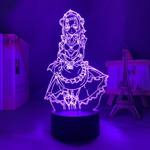 3d ไฟ Led <span class=keywords><strong>Genshin</strong></span> ผลกระทบ <span class=keywords><strong>Noelle</strong></span> อะคริลิค Led โคมไฟเกม - Product Image 1