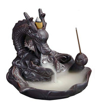Porte-encens en céramique Dragon, brûleur d'encens à reflux en céramique, statue de brûleur d'encens, figurine, encens /