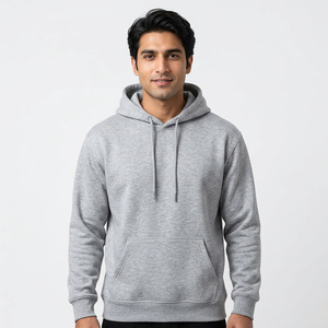 Sweat à capuche zippé noir personnalisé pour homme de haute qualité, 100 % coton molletonné respirant, style streetwear - Product Image 1
