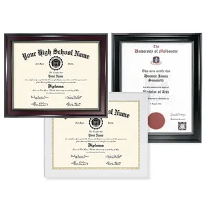 A4 8.5x11 11x14 üniversite mezuniyet ödülü derece ekran sertifikası Diploma çerçevesi