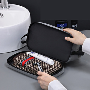 Wholesale Custom logo Dry Wet Separation Makeup Bag <strong>Large</strong> Capacity Travel Cosmetic Bag Portable Double-Layer Wash Bag for Men - Product Image 2
