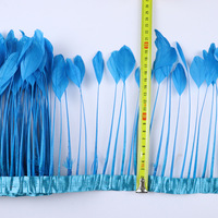 Vente en gros de 15 à 20cm de garniture en plumes d'oie pour robe jupe artisanat plumes décoratives véritables plumes