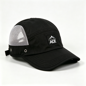 Casquette de camping unisexe à séchage rapide en maille à 5 panneaux, logo personnalisé ACE Mountain, légère, respirante, pour la course en extérieur, casquette de sport - Product Image 4