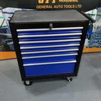 GTYPRO Ensemble d'outils à main pour réparation mécanique Armoire à roulettes à 7 tiroirs pour réparation automobile Armoire à outils pour garage