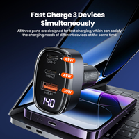 Grosir Pabrik Charger Mobil 140W PD3.1 PPS 100W QC4 Pengisian Super Cepat USB Type C Charger Laptop Mobil untuk Phone18 17 Android
