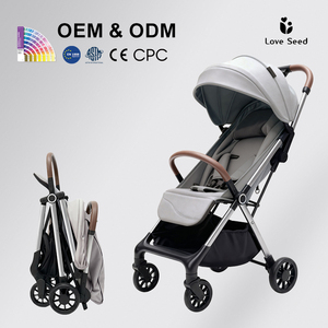 Poussette de voyage avec fonction de pliage à une main, design léger, pliage compact et réglage sur 3 niveaux, poussettes pour bébés - Product Image 1