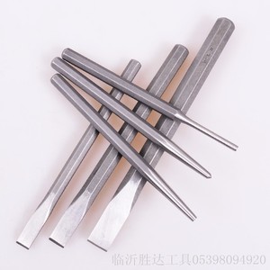 6 Piece Steel Chisel Set Flat Cylindrical Center Conical <b>Punch</b> Metric 10mm Repair Tools - Product Image 5