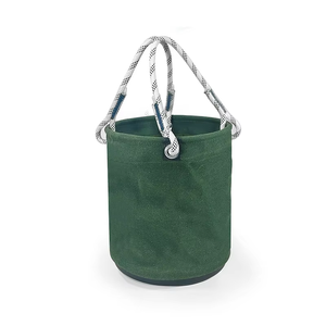 Sac à outils cylindrique en toile à fond rigide, seau de rangement pour électricien et travailleur en hauteur, sac suspendu pour électricien - Product Image 6