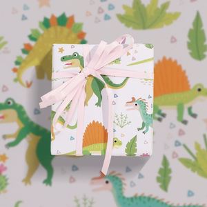 Vente en gros de haute qualité 80g 43*300cm papier d'emballage de dinosaure d'anniversaire papier d'emballage cadeau - Product Image 5