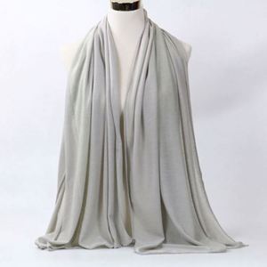 Écharpes en mousseline de qualité supérieure, châles doux, hijabs, foulards musulmans tendance, hijab grande taille uni pour femmes - Product Image 4