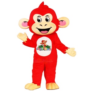 Mascotte fabricant quantité minimale <span class=keywords><strong>de</strong></span> commande 1PC personnalisé Halloween noël <span class=keywords><strong>Jungle</strong></span> Animal rouge singe dessin animé personnage marque mascotte Costume pour les ventes - Product Image 1