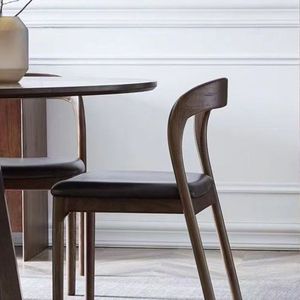 Nordic Minimalist Solid Wood Dining Chair With <b>Backrest</b> Modern Design For Dining Room Adult Use - Product Image 4