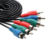 Câble AV 3RCA mâle-mâle 3 broches, câble vidéo composant, câble DVD pour connexion à la télévision.
