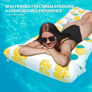 Summer Trend Pool <b>Floats</b> <b>Inflatable</b> Raft with Headrest Adults Floating Lounge <b>Float</b> Beach Swimming Pool Relax Party Toy - Product Image 5