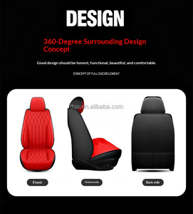 Fundas de Asiento de Coche de Cuero <span class=keywords><strong>Gris</strong></span> Resistente, Diseño Moderno Antideslizante, Juego Completo Universal para 5 Plazas, Compatible con <span class=keywords><strong>Dacia</strong></span> Sandero Stepway <span class=keywords><strong>Duster</strong></span> Jogger - Product Image 3