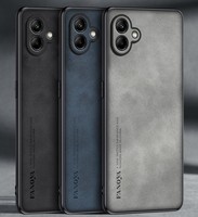 Étui en Cuir Agneau pour Samsung Galaxy A16 A06 A55 A54 A32 4G A15 5G A05 A34, Coque Arrière de Luxe en PU Antichoc