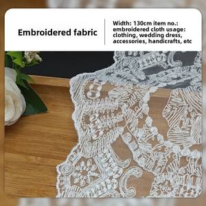 Erkoumi <span class=keywords><strong>blanc</strong></span> luxe broderie paillettes suisse Voile dentelle garnitures pour robe de mariée accessoires Lingeries ensembles robes - Product Image 2