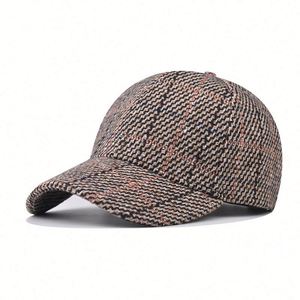 Autumn Winter New Thickened Plaid Baseball Caps Wholesale Fashion <b>Hats</b> <b>for</b> Men Women Fashion Headwear - Product Image 1