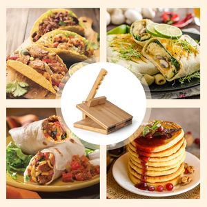 Tortilla Báo Chí <span class=keywords><strong>roti</strong></span> nhà sản xuất lớn tre gỗ Tortilla Báo Chí với cán Pin quesadilla nhà sản xuất cho tự chế Tortilla - Product Image 5