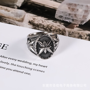 Bague étoile rétro Zhanlang Jewelry SA1034, bague de fête unisexe tendance - Product Image 5