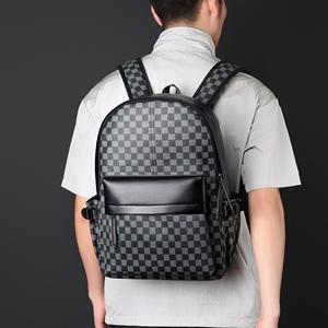 Unisex công suất lớn không thấm nước PU da máy tính xách tay Ba lô dây kéo biểu tượng tùy chỉnh Polyester Lót cho kinh doanh du lịch giản dị hàng ngày - Product Image 2