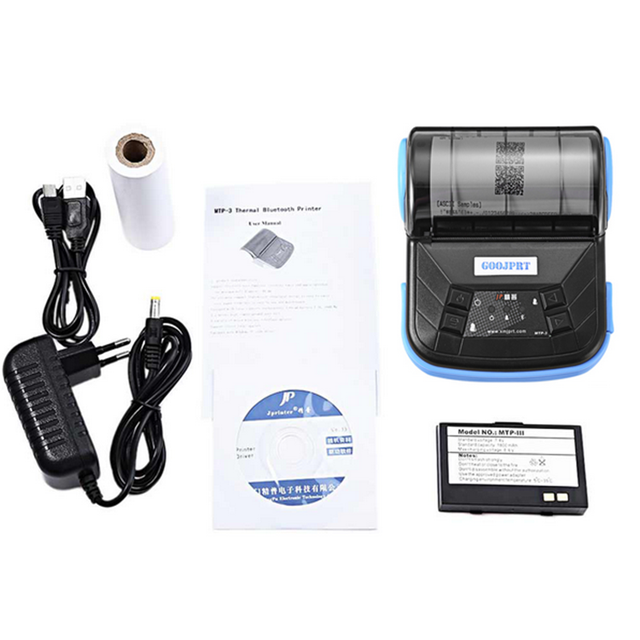 Mini Inside 6inch Plastic Wide Termal Portable 80mm Wireless and Lan Rugged Thermal Printer