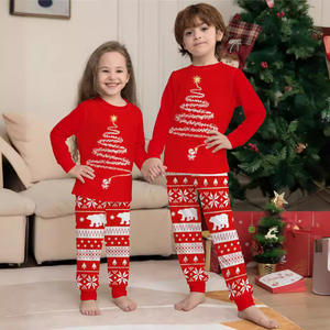 Para <span class=keywords><strong>Amazon</strong></span> Red Family <span class=keywords><strong>pijamas</strong></span> <span class=keywords><strong>de</strong></span> algodón cintura elástica decoración del hogar ropa para otoño para familias europeas americanas <span class=keywords><strong>Navidad</strong></span> - Product Image 3