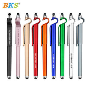 3-in-1多機能プラスチックゲルペンスタイラススマホスタンドカスタムロゴスムーズ筆記0.5mmインク販促用複数色工場 - Product Image 1